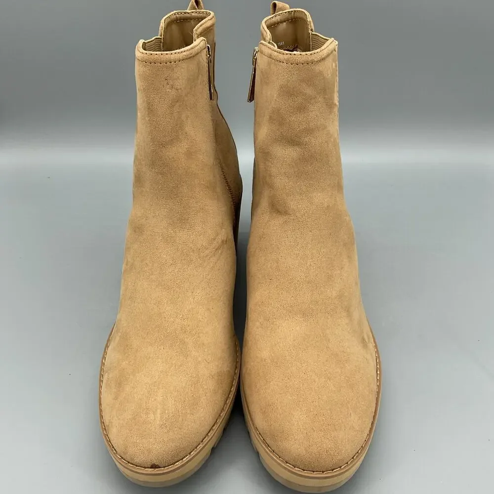 Anne Klein Women’s Portia Wedge Booties Brown Size 11M